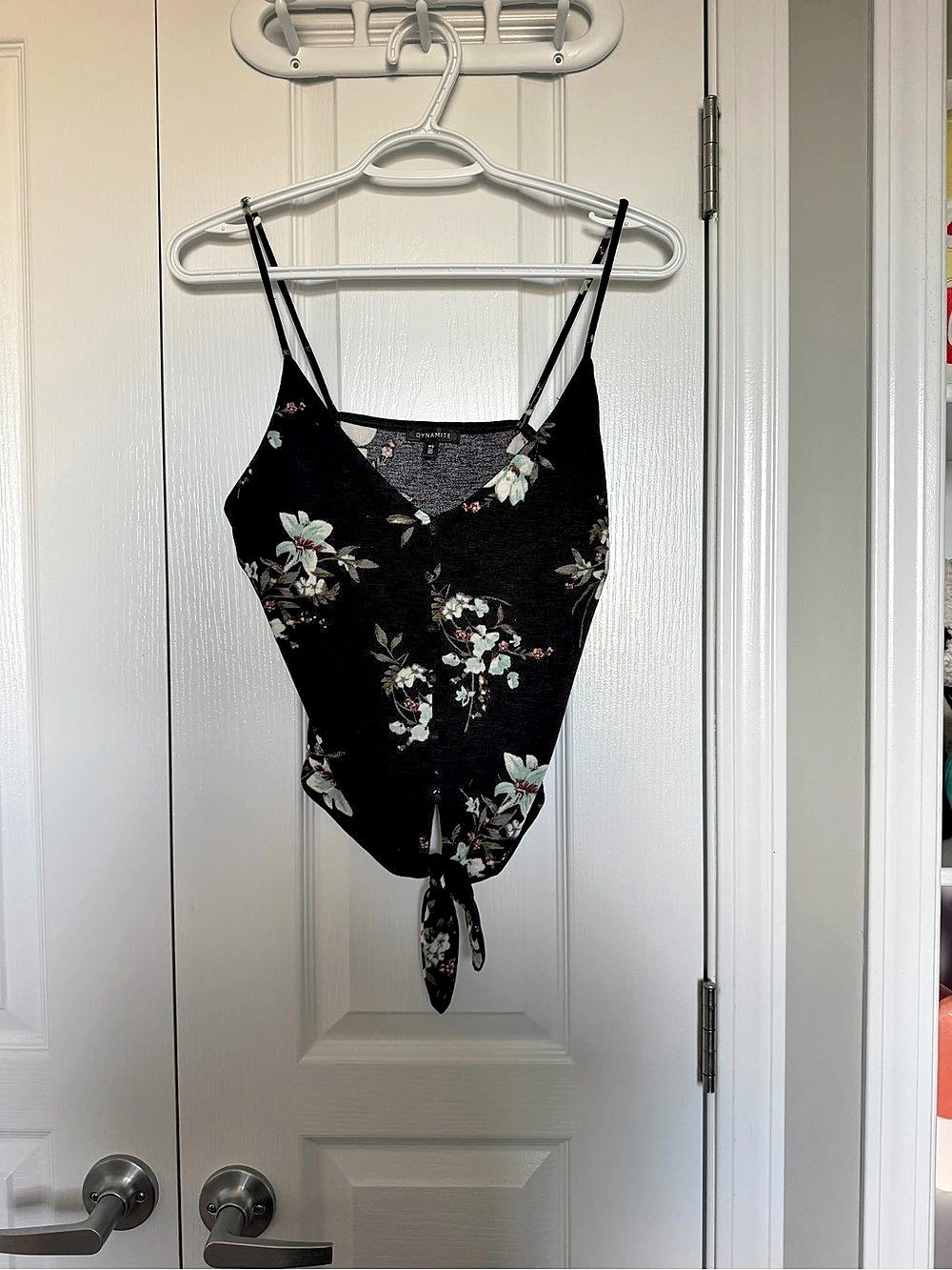 Dynamite Floral Black & Green cami